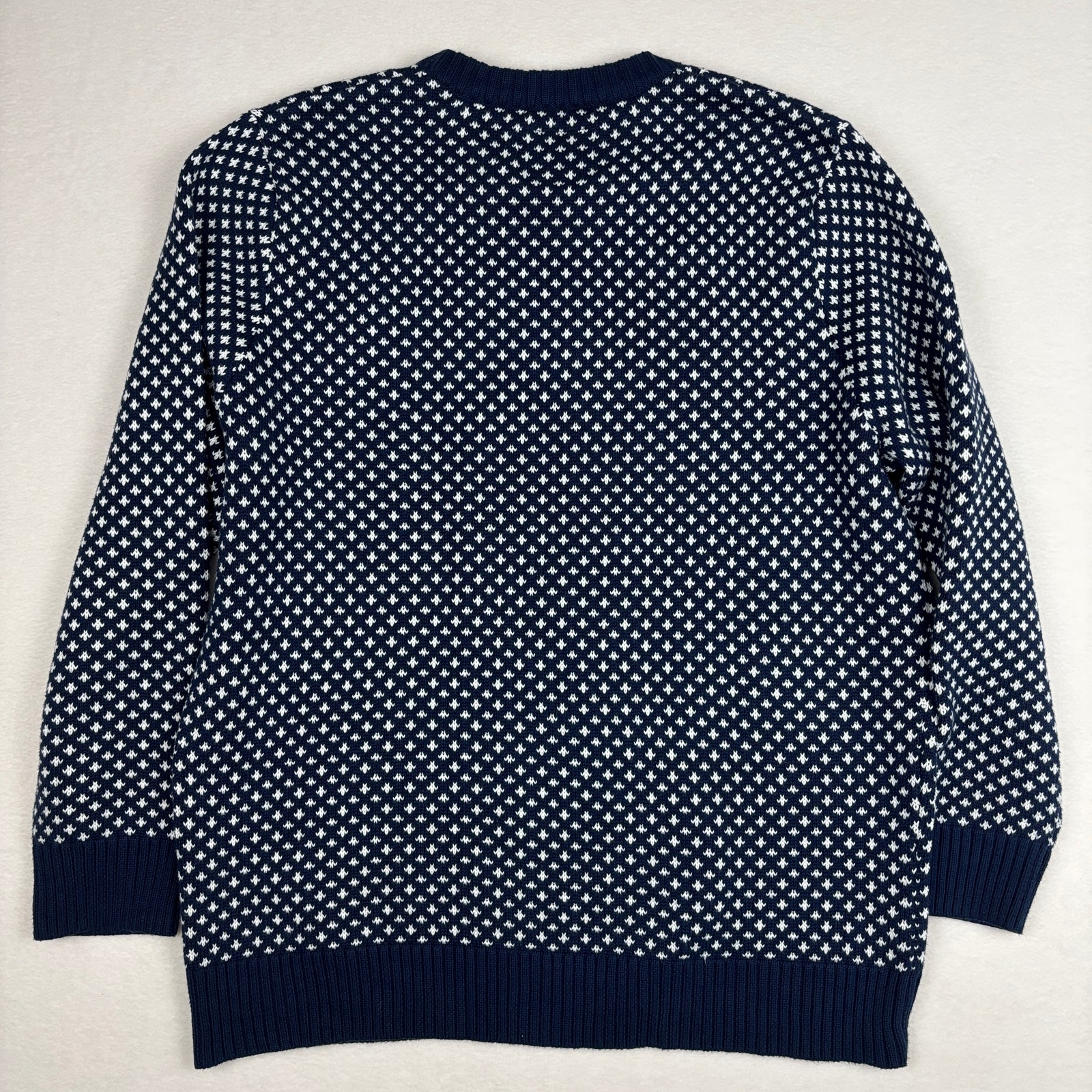 Long Wharf Supply Co Edgartown Seawell Crew Sweater Navy White Men's Xxl — image 6 of 8